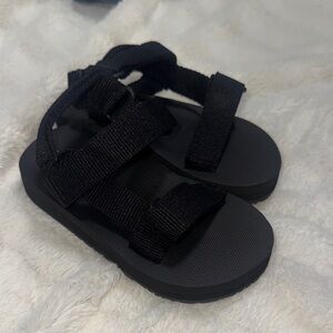 Kids Black Sandals